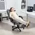 HomCom Bürostuhl mit Massagefunktion, ergonomisch, Liegefunktion, grau (921-830V90GY)