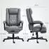 HomCom Bürostuhl mit Massagefunktion, ergonomisch, Liegefunktion, grau (921-830V90GY)
