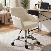 tectake Drehstuhl, Wei&szlig;, Kunststoff, 57x91x60 cm, Arbeitszimmer, B&uuml;rost&uuml;hle,