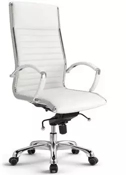 Versee Montreal Chefsessel Echtleder, wei&szlig;, h&ouml;henverstellbar 46-54cm
