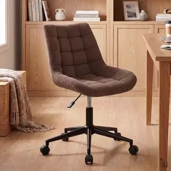 Idimex Bürostuhl VASILO höhenverstellbar, Cord, braun (VASILO)