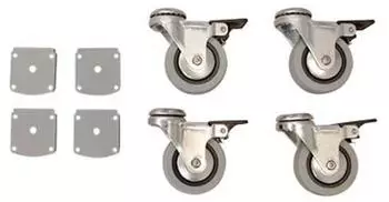 STIER Rollensatz 501-33 f&uuml;r h&ouml;henverstellbaren Schreibtisch, 75mm (907789)