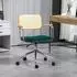 HomCom Bürostuhl mit Rattanoptik und Wippfunktion, grün