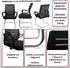 MCW Konferenzstuhl K51 Freischwinger, Textil, schwarz, 150kg (800000417434)
