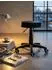 KADIMA DESIGN Arbeitshocker Kunstleder, gepolstert, mit Rollen, ohne Lehne, schwarz