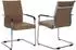 MCW MCW-Q85 Besucherstuhl Kunstleder, hellbraun, 2er-Set (101908)