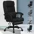 LuxusKollektion Ergonomischer Bürostuhl mit Fußstütze Schwarz
