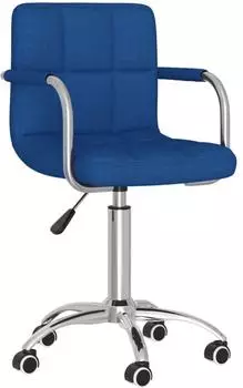 vidaXL B&uuml;rostuhl drehbar, blau, Stoff (334671)