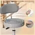 HomCom Rollhocker mit Lehne grau