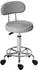 HomCom Rollhocker mit Lehne grau