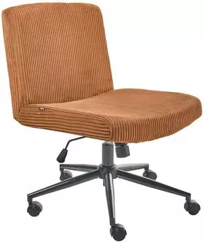Beliani GEDDES Schreibtischstuhl Cord, goldbraun
