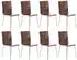 CLP Pepe Besucherstuhl 8er-Set, Holz, walnuss