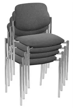Nowy Styl Styl Besucherstühle anthrazit/chrom, 4er-Set (STYL CHROM C-38 4ER)