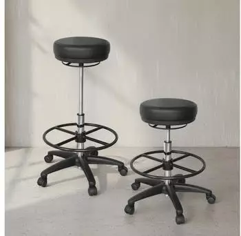 KADIMA DESIGN Roland Arbeitshocker rund, h&ouml;henverstellbar, schwarz (800001023872)