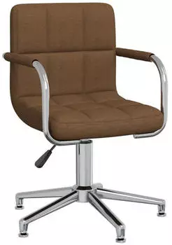 vidaXL B&uuml;rostuhl drehbar, Stoff, braun (334732)