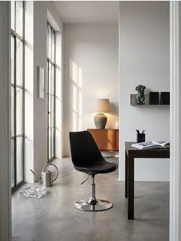 KADIMA DESIGN KORSIKA Drehstuhl Kunstleder Schalensitz, h&ouml;henverstellbar, schwarz