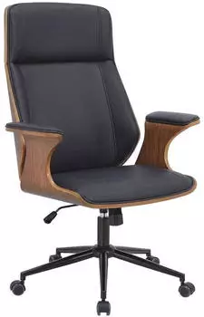 CLP Headland B&uuml;rostuhl Kunstleder, h&ouml;henverstellbar, schwarz