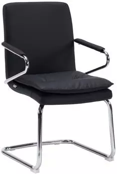 HJH Office Rovento V Freischwinger mit Armlehnen, Kunstleder schwarz (729507)