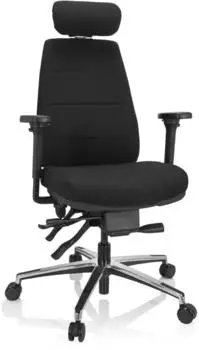 HJH Office Phoenix Pro I B&uuml;rostuhl Stoff, schwarz (608992)