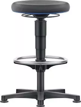 Bimos Supertec Drehhocker Bodengleiter & Fu&szlig;ring, schwarz, 560-830mm (9461-SP01-3277-532)