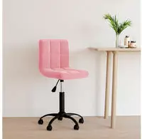 vidaXL B&uuml;rostuhl Drehbar Rosa Samt