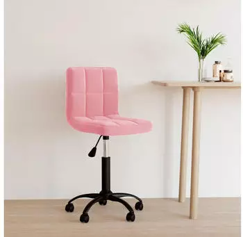 vidaXL B&uuml;rostuhl, drehbar, Samt, rosa (334361)