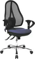 Topstar B&uuml;rostuhl Open Point SY Deluxe, OP290U G26 Stoff blau, Gestell chrom