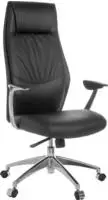 B&uuml;rostuhl Echtleder Schwarz Schreibtischstuhl X-XL 120kg Synchronmechanik Chefsessel