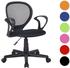 H-2408F/2058 schwarz: SixBros. Bürostuhl Schreibtischstuhl H-2408F