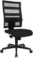 B&uuml;rodrehstuhl m.Punktsynchrontechnik schwarz/schwarz 450-550mm Trgf.110kg