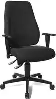 Topstar Lady Sitness B&uuml;rostuhl, Stoff schwarz, mit Armlehnen, LT0BK BC0