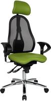 Topstar B&uuml;rostuhl Sitness 45, ST99U L55X Stoff gr&uuml;n, Gestell chrom