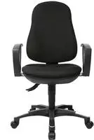 Topstar Trend SY 10 B&uuml;rostuhl, Stoff schwarz, mit Armlehnen, 9020A G20