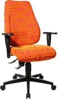 Topstar B&uuml;rostuhl Lady Sitness, LT0B0 BC4 Stoff orange, Gestell schwarz