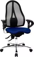 Topstar B&uuml;rostuhl Sitness 15, ST19U G26 Stoff blau, Gestell chrom blau/schwarz