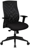 AMSTYLE B&uuml;rostuhl David SPM1.275 Stoff schwarz Gestell schwarz...
