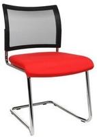Topstar Besucherst&uuml;hle Visit 20 Net NV490 G210 rot, schwarz Stoff, 2 St....