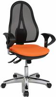 Topstar B&uuml;rostuhl Open Point SY Deluxe, OP290U G04 Stoff orange, Gestell chrom