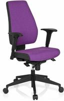 B&uuml;rostuhl / Drehstuhl Pro-tec 500 Stoff Dunkelgrau/lila Hjh Office