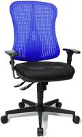 Topstar Head Point SY B&uuml;rostuhl, Stoff / Netz blau, mit Armlehnen, HE20P BC08