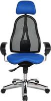 Topstar B&uuml;rostuhl Sitness 45, ST99U L56X Stoff blau, Gestell chrom royalblau/schwarz