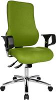 Topstar Sitness 55 B&uuml;rostuhl, Stoff gr&uuml;n, mit Armlehnen, SD69X L55