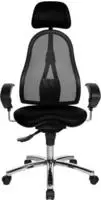 Topstar B&uuml;rostuhl Sitness 45, ST99U L50X Stoff schwarz, Gestell chrom