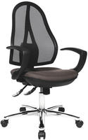 Topstar B&uuml;rostuhl Open Point SY Deluxe, OP290U G08 Stoff braun, Gestell chrom