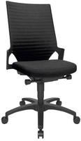 B&uuml;rodrehstuhl Autosynchr.-T.schwarz 420-550mm m.Lehnen Trgf.110kg TOPSTAR
