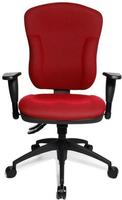 Topstar Wellpoint 30 SY B&uuml;rostuhl, Stoff rot, mit Armlehnen, 8060K BC1