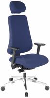B&uuml;rostuhl / Chefsessel PRO-TEC 400 Stoff anthrazit Alu poliert hjh OFFICE