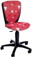 Topstar Kinderdrehstuhl S'cool 3 Herzchen, ohne Armlehnen, Muldensitz, pink/schwarz
