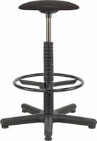 Fp - Drehhocker Goliath Kunstledersitz Schwarz Sitzh&ouml;he 520-785 Mm, Mit Gleiter Und