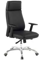 AMSTYLE B&uuml;rostuhl, SPM1.800 Leder schwarz, Gestell silber